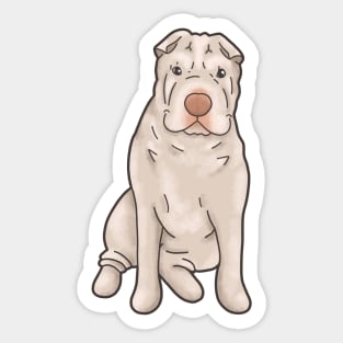 Adorable Shar Pei Gemma Sitting Sticker